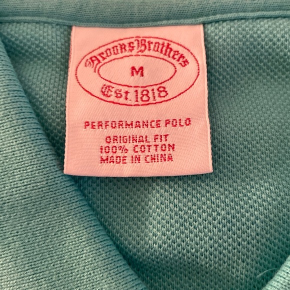 Brooks Brothers Original Fit Sky Blue Performance Polo Size Medium ( 51 A ) - Picture 4 of 4